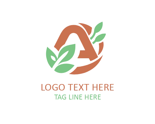 Minimal Floral Letter A Logo