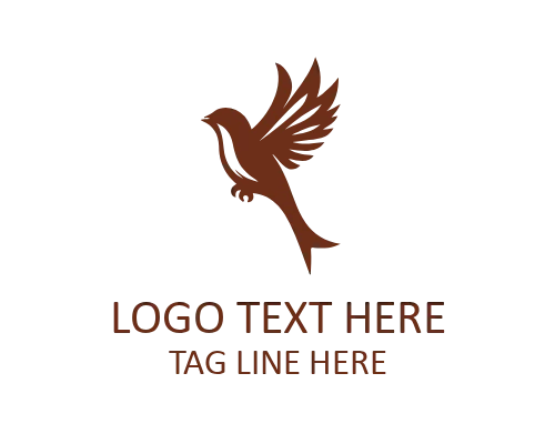 Minimal Flying Sparrow Logo