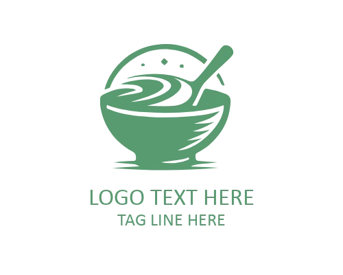 Minimal Food Bowl Logo for Restaurant and Kitchen Brands