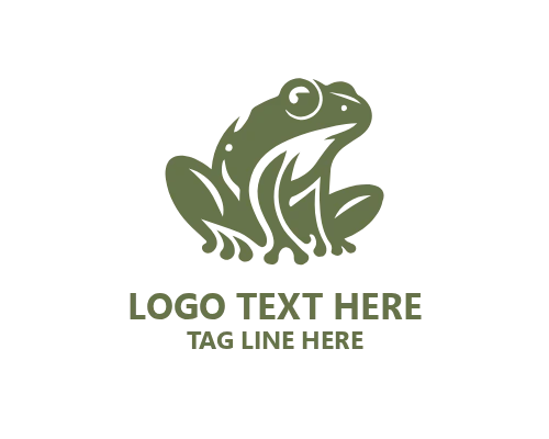 Minimal Frog Icon Logo