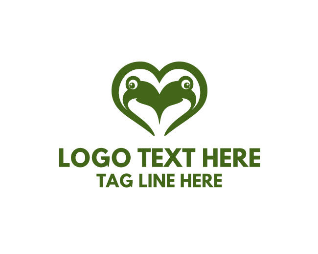  Minimal Frog Love Logo