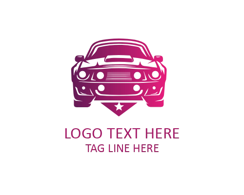 Minimal Front View Car Logo for Automotive and Transport Brands
