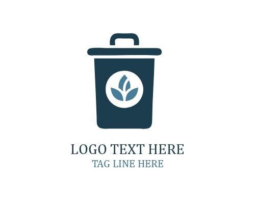 Minimal Garbage Bin Logo