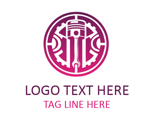 Minimal Gear Mechanic Logo