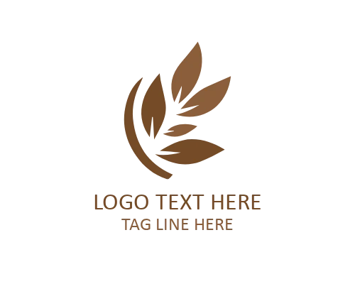 Minimal Geometric Leaf Logo for Eco and Organic Brands