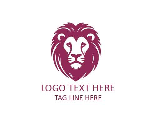  Minimal Geometric Lion Head Logo