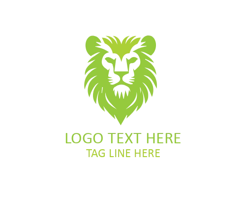 Minimal Geometric Lion Logo 