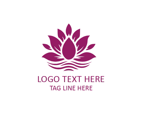 Minimal Geometric Lotus Logo for Modern Wellness and Yoga Brands