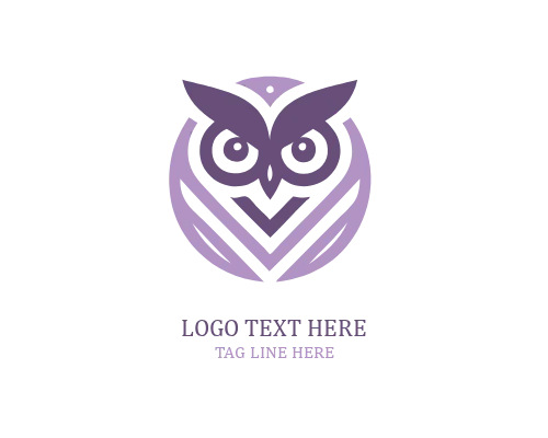 Minimal Geometric Owl Logo
