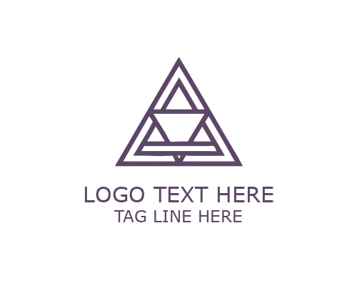  Minimal Geometric Pyramid Logo