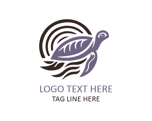 Minimal Geometric Turtle Logo