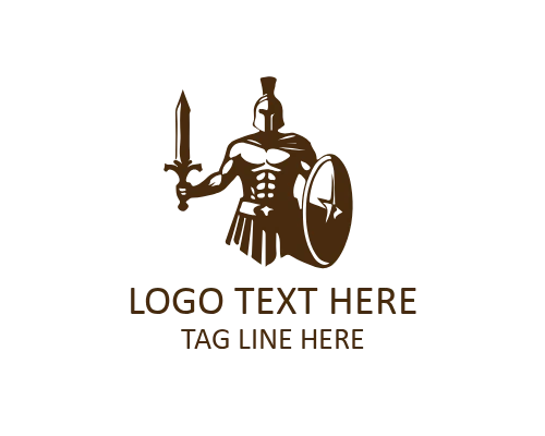 Minimal Gladiator Helmet Logo for Warrior and Sports Branding