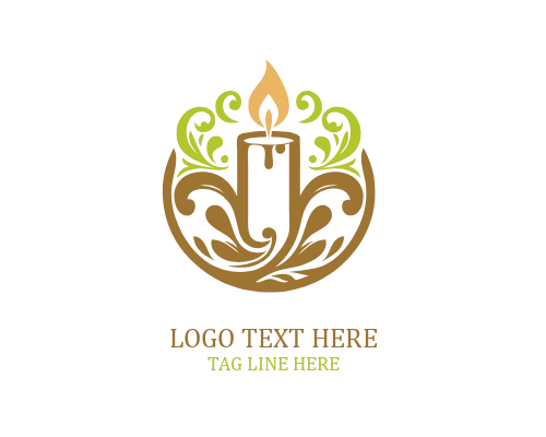 Minimal Glow Candle Logo