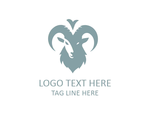 Minimal Goat Outline Logo