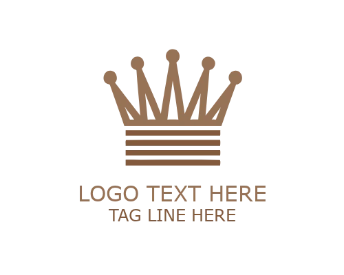 Minimal Gold Crown Logo