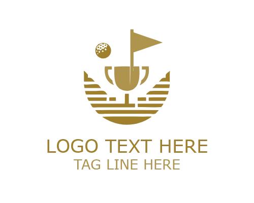 Minimal Golf cup Logo for Clean Sports Branding