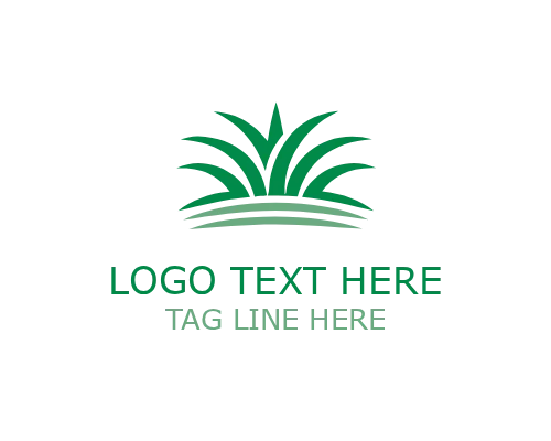  Minimal Grass Blade Logo