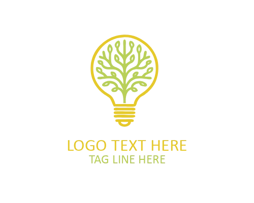 Minimal Green Bulb Idea Logo for Clean Innovation Branding