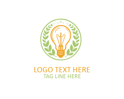 Minimal Green Bulb Logo for Clean Eco Branding and Smart Energy Identity