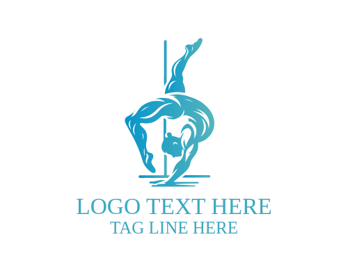  Minimal Gymnast Logo for Sports, Fitness, and Performance Brands