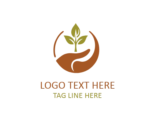 Minimal Hand Leaf Logo for Clean Eco and Modern Branding