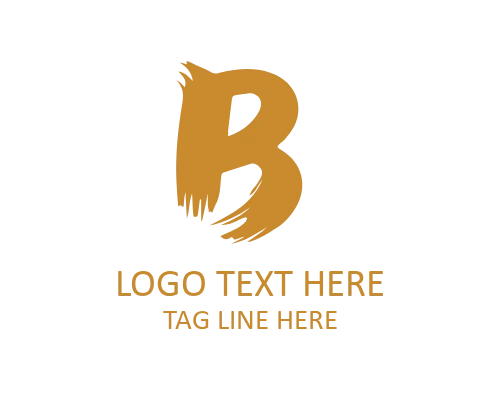 Minimal Handwritten Brush Letter B Logo for Clean Branding