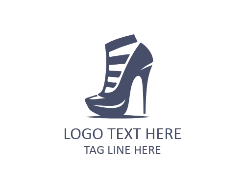 Minimal Heel Outline Logo for Modern Fashion and Shoe Brands