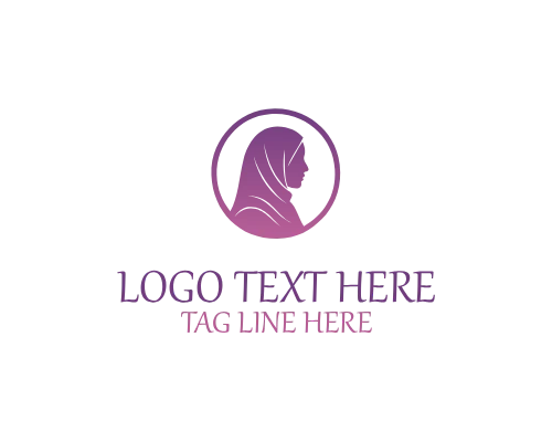 Minimal Hijab Symbol Logo