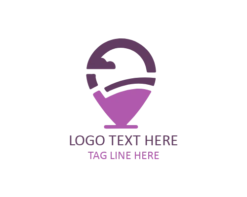 Minimal Home Location Pin Logo for Real Estate Brands
