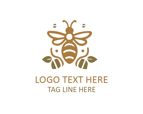 Minimal Honey Bee Logo for Natural and Organic Brands