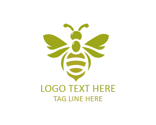 Minimal Honey Bee Outline Logo