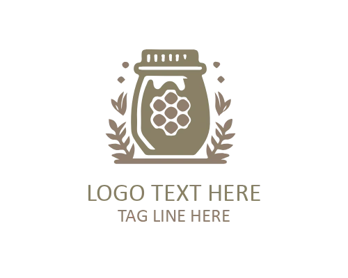 Minimal Honey Jar Outline Logo for Modern Brands