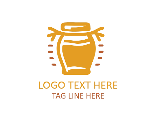 Minimal Honey Jar with Drip Logo for Sweet Natural Products