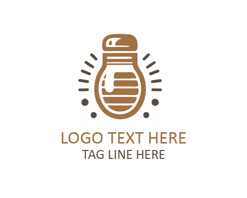 Minimal Honey Jar with Sun Logo for Eco-Friendly Brands