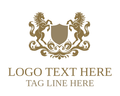  Minimal Horse Crest Logo