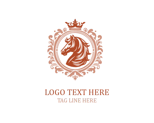 Minimal Horse Crown Logo