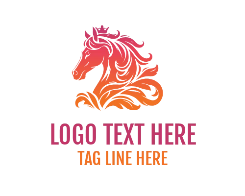 Minimal Horse Line Art Logo
