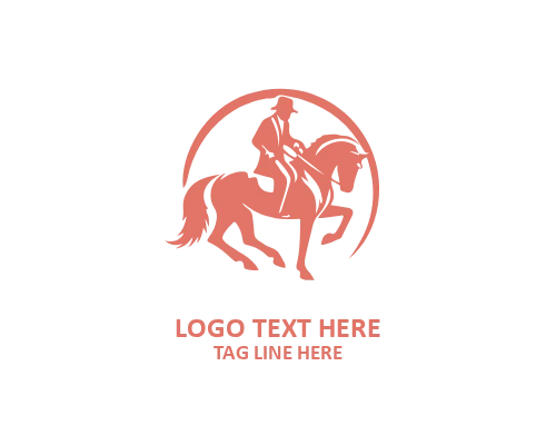 Minimal Horse Rider Logo