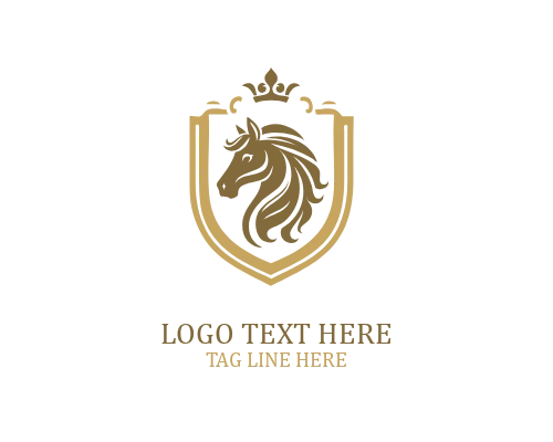 Minimal Horse Shield Logo
