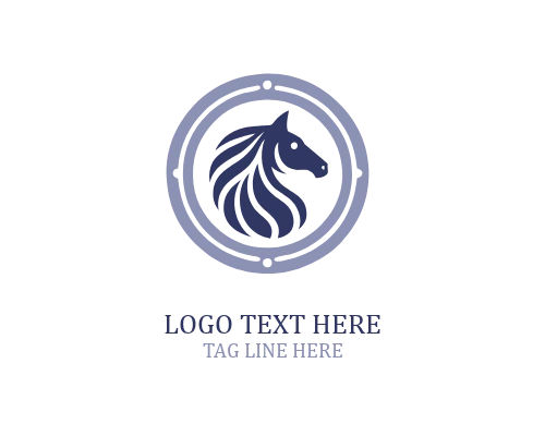 Minimal Horse Shield Logo