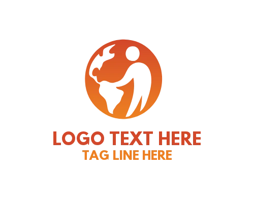Minimal Human Globe Logo