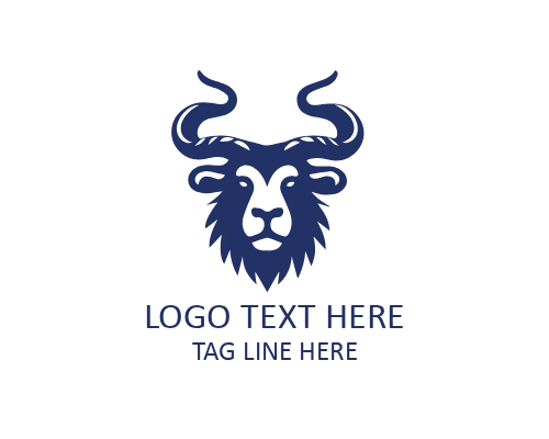  Minimal Ibex Head Logo for Wildlife and Outdoor Brands