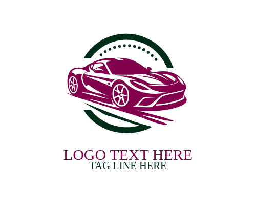 Minimal Icon Sports Fast Car Logo