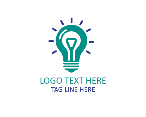 Minimal Idea Bulb Logo Icon