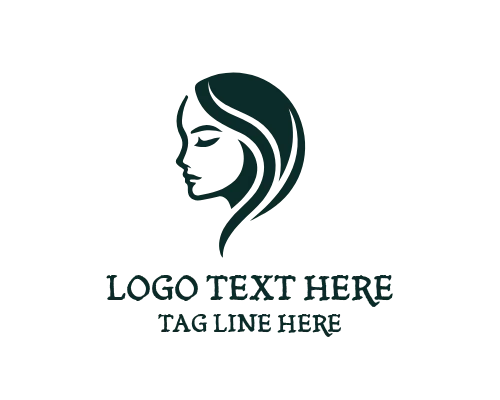 Minimal Lady Face Line Logo for Beauty Brands