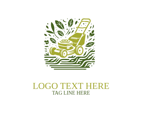 Minimal Lawn Mower Logo