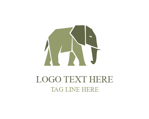 Minimal Layered Paper Animal Logo