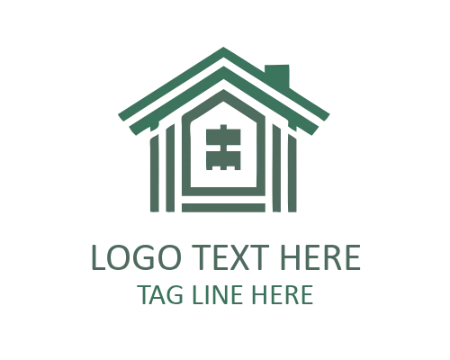 Minimal Layered Roof Logo for Roofing and Construction Brands