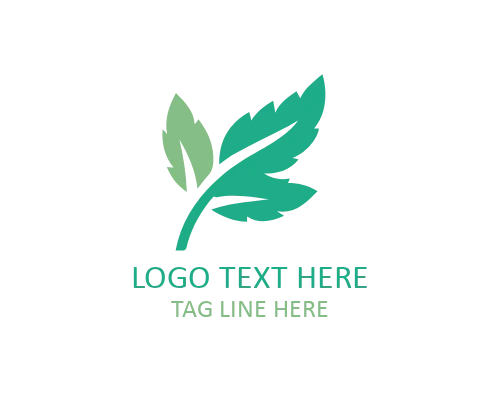 Minimal Leaf Outline Logo for Modern Natural Brands