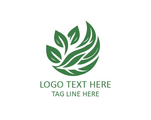Minimal Leaf with Branch Logo for Eco and Organic Brands
